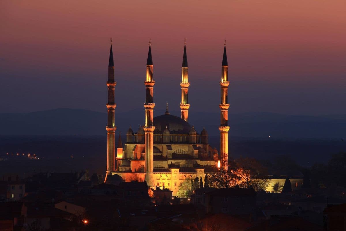 Selimiye Camii, gün batımında